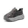 Zapatos Casuales Retro Maillard de Suela Gruesa para Mujer 2026 Nuevos Zapatos Individuales con Cordones de Piel Genuina Suela Suave Aumentadores de Altura Zapatos Deportivos de Entrenamiento Alemanes