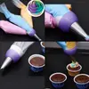 Conjunto de 4 Bicos de Confeitar Esféricos, 8 Bicos de Confeitar de Maçarico, Saco de Confeitar de TPU, Bico Conversor Tricolor, Atacado Transfronteiriço