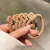 2024 Novo Estilo Corda de Cabeça Elástico de Cabelo de Borracha de Alta Qualidade para Menina Anel de Cabelo Elegante de Alta Qualidade Acessórios de Cabelo Simples com Cobertura de Couro
