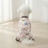 Ropa de casa de felpa para otoño e invierno, de cuatro patas, cálida y cómoda, con diseño de dibujos animados lindos, adecuada para perros pequeños y medianos, Ropa para mascotas