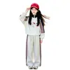 Conjunto Deportivo de Otoño para Niñas 2026 Nueva Moda Elegante Sudadera Rayada para Niñas Grandes Conjunto de Dos Piezas para Niños de Otoño