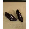 Mocasines estilo británico para mujer, nueva colección otoño/invierno 2026, tacón grueso, punta fina, elegantes y minimalistas, adecuados para el trabajo, flats negros
