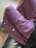 Pantalones Cortos Deportivos Morados de Botones para Hombre Verano Calle Americana Limpios Holgados Atractivos Talla Grande Pantalones de Cinco Puntos Modernos
