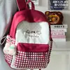 Mochila de Estilo Japonés con Bloques de Color a Cuadros de Gran Capacidad, Linda Mochila para Estudiantes de Secundaria y Preparatoria, Alto Valor Estético