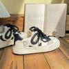 Baikuang Original Niche Design Sapatos Femininos 2023 Verão Estudante Esportes Sapatos de Couro Feminino Estilo Americano Retro Casual Tênis