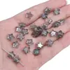 10 Estrellas de Cinco Puntas de Cristal Fantasía Chapadas Aurora Multicolor para Pulsera Hecha a Mano DIY Materiales y Accesorios