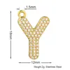 Joyería de Acero Inoxidable con Zirconia y Letras Estilo Lujo Ligero con Acabado de Alta Gama, Colgantes Versátiles para Joyería, Accesorios para Pulseras y Collares DIY
