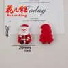 Novo Papai Noel Artesanal Gotejamento de Óleo DIY Cola Cremosa Resina Acessórios para Cabelo Pingente Capa de Celular