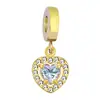 Joyería de venta caliente transfronteriza colgante de oro de 18 quilates chapado completo de diamantes acero inoxidable original incrustado de circonita accesorios de joyería DIY al por mayor