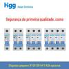 Disjuntor de ar Haige C45 pequeno para uso doméstico 1p 2p 3p 4p Aberto ao ar livre 16A25A disjuntor DZ47