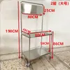 Supermercado Acero Inoxidable Mesa de Promoción Exhibidor Portátil Puesto de Bocadillos de Prueba Carrito Pequeño Publicidad Mesa de Promoción Móvil para el Suelo