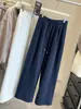 Calça Casual Esportiva Larga de Lã Grossa Forrada para Mulheres, Estilo Novo, Estilo Preguiçoso, Cintura Alta, Solta, Caimento Fluido, Perna Reta, Calça de Moletom Longa