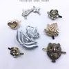 Ropa de Cos Anime, Zapatos, Sombreros, Hebillas Metálicas DIY, Corona, Búho, Hoja, Hebillas de Aleación con Forma de Corazón, Hecho a Medida