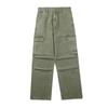 Calça Jeans Masculina LKTM# Japonesa Solta de Perna Larga Multi-Bolsos Design Masculino Senso de Moda Macacão Reto Plissado Marca de Moda