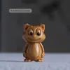 Sândalo Natural Esculpido Desenho Animado Tom Gato Pequeno Acessório, Joias DIY Feitas à Mão, Pulseira, Colar e Pingente para Bolsa
