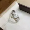 Anel de Prata Esterlina S925 Luxo Acessível Diamante CNC Gelo Triturado Anel Simples de Alta Qualidade Feminino Peça Única Dropshipping