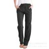 Pantalones Casuales de Algodón y Lino de Talla Grande Transfronterizos Verano 2024 para Mujer Estilo Casual con Tirantes Pantalones Rectos Ebaywish