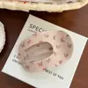 Pinza para el Cabello con Estampado a Cuadros Coreano para Mujer, Pinza Ovalada Hueca para la Parte Trasera de la Cabeza, Pinza Grande de Pato Retro, Accesorio para el Cabello de Alta Gama