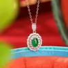 Yuebao Joias Prata Esterlina S925 Jade Vintage Moda Luxo Leve Macarrão de Ovo Girassol Pingente Elegante Pingente de Alta Qualidade