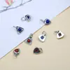 Colgante Pequeño de Gota Corazón de Lapislázuli Rojo del Sur Natural Incrustado en Plata S925 Colgante Accesorios de Joyería Hechos a Mano Retro DIY