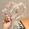Guirlanda Infantil Acessórios de Cabelo Princesa Super Fada Menina Flor Pérola Fita Tiara Doce Daminha Floco de Neve Aro de Cabelo Popular