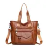 Bolso de Hombro Individual Retro de Gran Capacidad Práctico Bolso Cruzado de Cuero Suave para Viajes Bolso de Mano Ligero de Moda Venta al por Mayor Personalización
