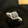 Caperucita Roja Explosiones 2025 Dibujo Manualidad Anillo de Flores con Diamante Exquisito Sentido Avanzado Anillo para Mujer