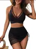 Nuevo Traje de Baño Dividido Bikini Sexy Europeo y Americano de Dos Piezas Color Sólido Simple Amazon Transfronterizo