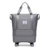 Bolsa de Fitness Viaje de Negocios Doble Capa Expandible Gran Capacidad Bolsa de Equipaje Almacenamiento Ruedas Universales Separación Seco y Húmedo Bolsa para Viajes Cortos