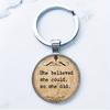 Frases Curtas Personalizadas em Inglês, Pingente de Chave de Liga de Flor Retrô, Chave Gema do Tempo, Envio Direto Transfronteiriço