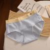 Ropa interior de algodón con entrepierna alargada antibacteriana 7A para mujer, cintura media, talla grande, clase A, algodón para bebé, sin costuras, venta al por mayor
