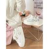 Zapatos blancos de plataforma de tacón alto ligeros de alta gama para mujer, populares en la nueva temporada de primavera y otoño 2024, zapatos de skate retro americanos