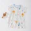 Mameluco de Algodón de Bambú para Bebé Verano Delgado Conjunto de Manga Corta para Bebé para Ropa de Escalar de Niños Pequeños Pijama Harper para Recién Nacido