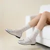 Calcetines de Primavera y Verano para Mujer, Calcetines Finos de Media Pantorrilla con Borde de Encaje, Calcetines Holgados de Malla Hueca, Versátiles, Transpirables y Cómodos