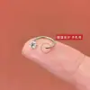Pendientes de Titanio con Diamantes y Zirconia Única, Tachuelas para Cartílago, Pendientes de Barra Curva en Forma de C, Ganchos de Oreja Semicirculares, Accesorios para Orejas, Cobre Blanco