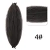 Fibra Sintética de Crochet para Cabello de Oruga Rasgada a Mano Africana Cabello Rizado Esponjoso Trenzas Naturales Extensiones de Cabello Trenza Marley