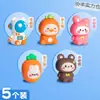 Apontador de Lápis Cartoon Fofo de Silicone para Crianças e Alunos do Ensino Fundamental, Pequeno Portátil Mini Apontador Manual