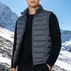 Chaleco de Algodón para Hombre de Comercio Exterior Invierno 2026, Cuello Alto Simple, Chaleco Exterior para Viaje, Chaleco Interior Ligero Cálido de Algodón para Hombre