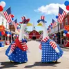 Disfraz de Ganso para Porche del Día de la Independencia Transfronterizo, Impermeable Amarillo, Disfraz de Ganso con Bandera Americana, Juego de Sombrero