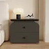 Nova mesa de cabeceira de armazenamento 2026 minimalista, sem necessidade de instalação, cor creme estilo mid-century, estilo moderno para o quarto