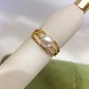 Anillo de Perla de Agua Dulce Natural Zircón Meteorito Anillo Abierto Elegante Sencillo Moda Versátil Joyería de Perlas al Por Mayor