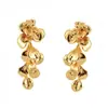 Aretes de Borla Flor Dorada Super Hada, Aretes de Nicho, Hojas Doradas de Alta Gama, Lujo Accesible Estilo Chino Nuevo