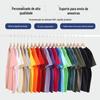 Camiseta pesada com gola redonda pode ser impressa com padrão de logotipo de algodão anunciando camisa roupas de classe podem ser feitas em grupo, roupas de trabalho de manga curta podem ser impressas