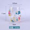 Ins Creative Wind Dried Flower Dupla camada alta borossilicato copo de vidro Household Flower Show Cup Mark Coffee Milk Juice Water Cup