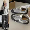 Zapatillas de entrenamiento alemanas para mujer de estilo retro deportivo con bloques de color, zapatillas casuales cómodas y transpirables para otoño, con cordones, estilo Forrest Gump, calzado para mujer