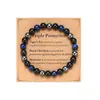 Pulseira de Pedra Natural 8mm Proteção Tripla Olho de Tigre Obsidiana Ímã Contas Unissex Estilo Quente de Venda Transfronteiriça
