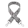 Nuevos accesorios de decoración para bolso con estampado de leopardo de hilo dorado y plateado, correa ancha para el hombro de 3.8 cm, correa larga cruzada para bolso de mujer