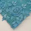 Vestido de tela bordada de malla floral hecho a mano Hanfu tela bordada plana de hilo multicolor punto