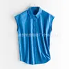 Chaleco Camisa Estilo Chic Francés Nuevo Versátil Ropa de Trabajo Top de Manga Corta de Gama Alta Estilo Coreano Camisa Holgada