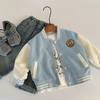 Jaqueta de Outono Infantil Mai Bao 2026 Novo Estilo Coreano Meninos e Meninas Jaqueta de Beisebol Ursinho Paddington Top Infantil Estiloso